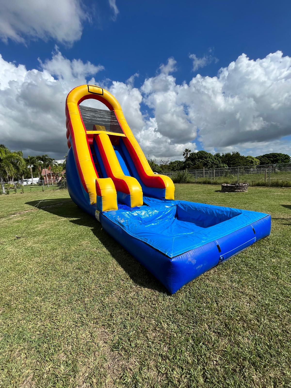 Yellow Water Slide Top View